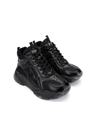 Tamer Tanca Kadın Vegan Siyah/siyah Sneakers & Spor Bot 936 6580 Bn Bot Sk24-25 Sıyah/sıyah Siyah Siyah