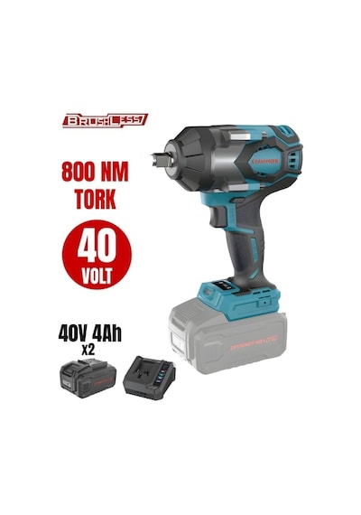 Catpower 1/2 Kömürsüz Akülü Somun Sıkma Çift Akülü Li-ıon 40v 4ah