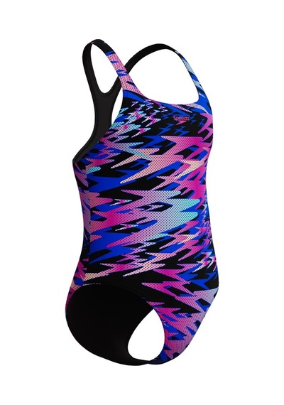 Speedo Hyperboom Print Medalist Kadın Yüzücü Mayosu mavi
