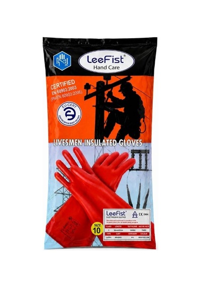 Leefist Elektrikçi İzole Eldiveni Class 1 7500v, Kırmızı/sarı