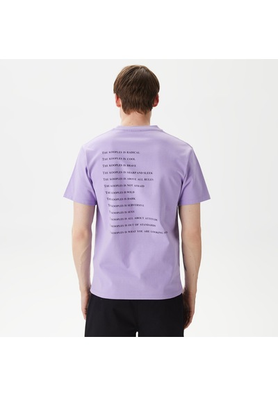 The Kooples Erkek Baskılı Bisiklet Yaka Mor T-shirt