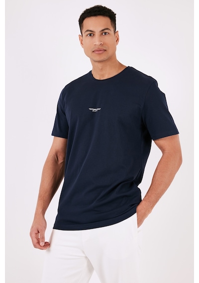 Buratti % 100 Pamuk Bisiklet Yaka Regular Fit Erkek T Shirt 5902757 Indigo