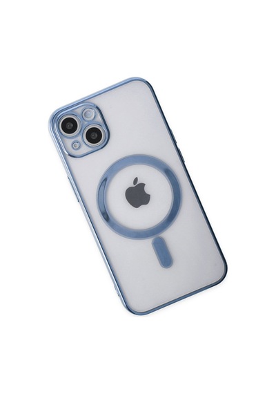 Apple Uyumlu - iPhone 14 Plus Kılıf Magneticsafe Lazer Silikon - Sierra Blue