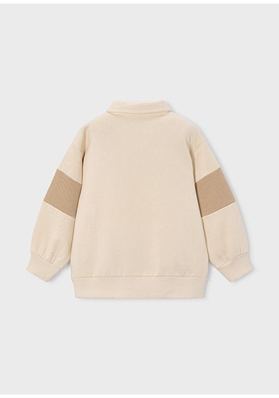 Mayoral Bej Erkek Çocuk Polo Yaka Sweatshirt 4461