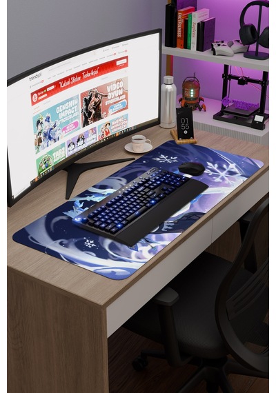 Eula Genshin Impact Anime Gacha V4 - 90x40 Xxl Gaming Mouse Pad Fare Altlığı