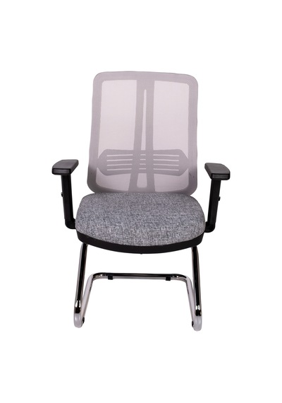 Ofisbazaar Up Fileli Misafir Koltuğu Ergonomik Toplantı Ve Bekleme Koltuğu Gri Gri