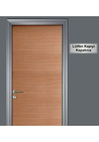 10X20 Cm Lütfen Kapıyı Kapatınız Yazılı Metal Yönlendirme Levhası