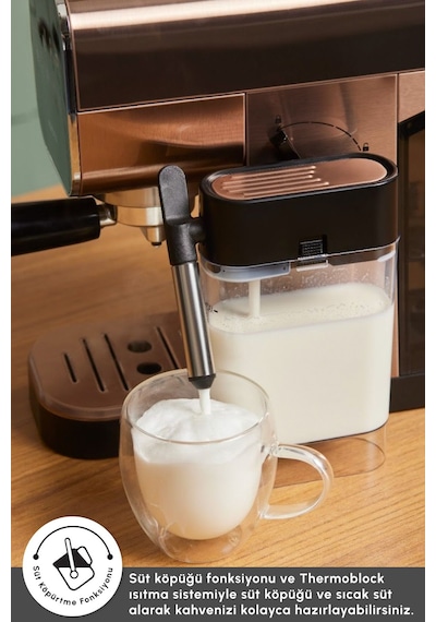 Karaca Mycaffee Barista S20 Entegre Süt Hazneli Otomatik Espresso Ve Latte Makinesi