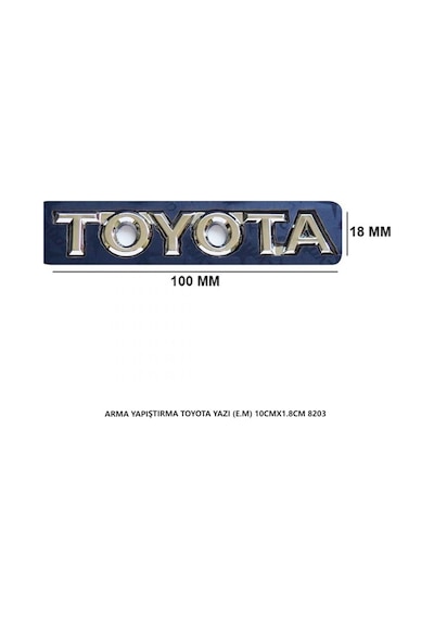 Toyota Arma Bagaj Yazısı E.m. Yapıştırma 10cmx1.8cm 8203