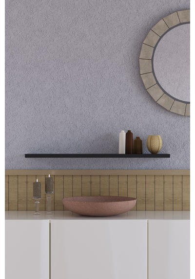 Yankı-BYEG 70 cm Mat Siyah Mdf Duvar Rafı Gizli Bağlantı Kitaplık