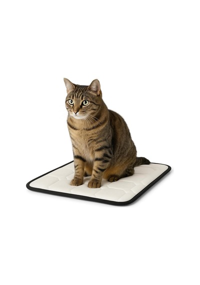 80x45 Cm Ortopedik Kedi Yatağı Yumuşak Ve Destekleyici Yatak, Kaymaz Tabanlı, Yıkanabilir Ked