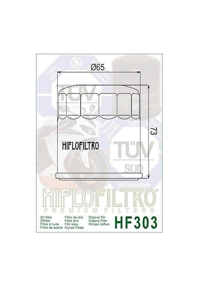 Hiflo Hf303 2017-2023 Kawasaki Ninja 650 Krt Edition Uyumlu Yağ Filtresi