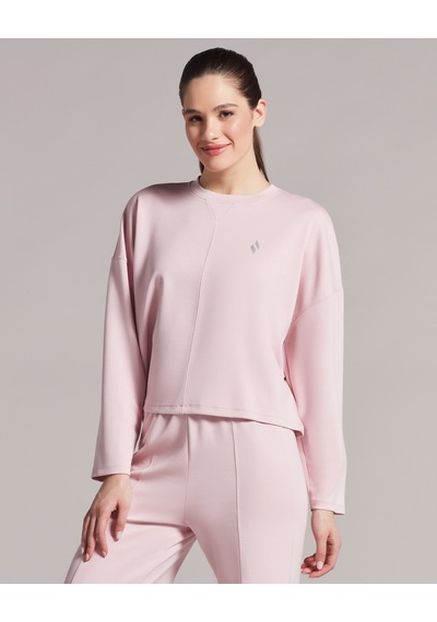 Skechers W Soft Touch Shinny Logo Crew Neck Sweatshirt Kadın Light Pink Sweatshirt S231144-590 Pembe