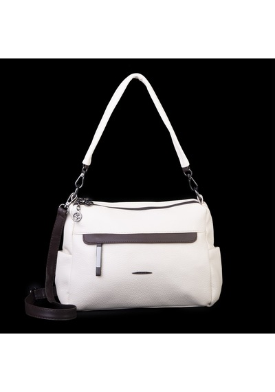 Nas Bag Çok Gözlü Yumuşak Ve Hafif Yapılı Çift Askılı Omuz Ve Çapraz Çanta 30x24 Cm Krem Kahve Lopez