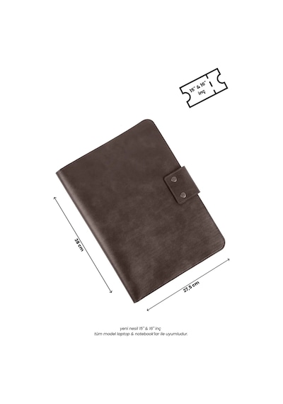 Bags Prime Organizer Tablet Kılıfı 15" İnç İpad Pro & İpad Air Evrak Çantası - Kahverengi