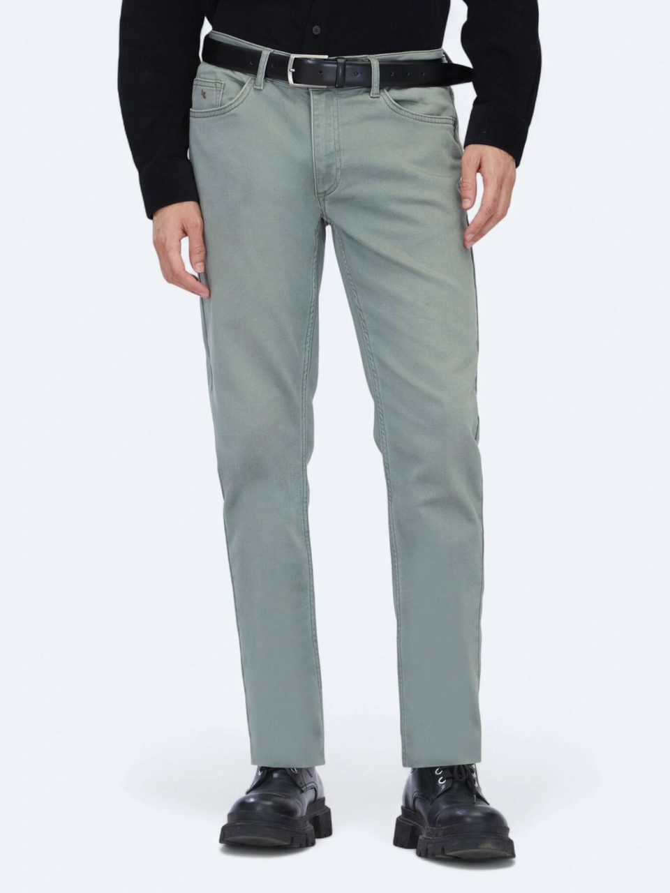 Kip Açık Haki Slim Fit Denim Pamuk Karışımlı Pantolon Açık Haki