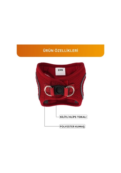 Köpek Ve Kedi Göğüs Tasması Xxs Nefes Alabilen File Kumaş Ayarlanabilir Yelek Tasarım Yansıtıcı Şeritli Genel