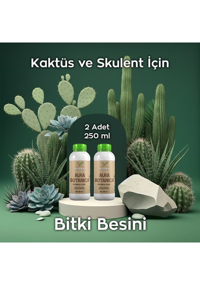 Aura Botanica İkili 250 Ml 2 Adet Kaktüs Ve Skulent İçin Daha Canlı Görünüm Ve Dengeli Büyüme 250 ML