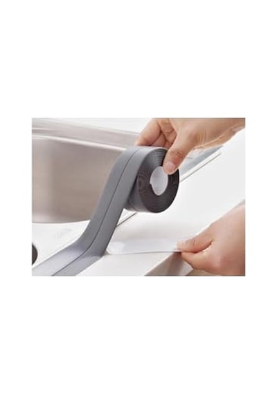 Gri Duş Pvc Lavabo Küvet Tezgah Kenar Banyo Mutfak Pencere 3,2 Mt Su Sızdırmaz Geçirmez Yalıtım Bant Genel