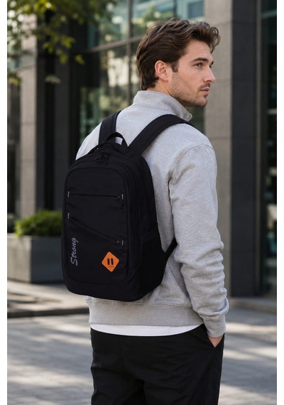 Sr-09 Unisex Okul Ve Seyahat Çantası Sırt Çantası Siyah