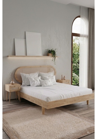 Renazzo Padova Hazeran Başlıklı Masif Ahşap Karyola Ve 2 Vernik 90x200 Vernik - 90 X 200 Renazzo Padova Hazeran Başlıklı Masif Ahşap Karyola Ve 2 Vernik 90x200 Vernik - 90 X 200