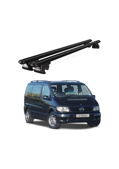 Venüs Mercedes-benz V Series 1996-2003 Uyumlu Siyah Ara Atkı Port Bagaj Tavan Barı