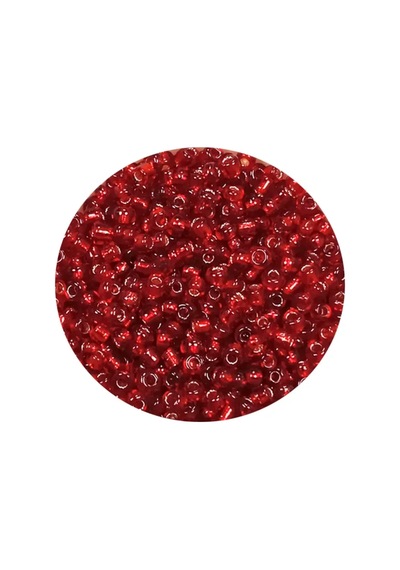 Tedar Dökme Cam Kum Boncuk 11/0 2 Mm - 60 Gram - Şeffaf Koyu Kırmızı - Bnc050 Najmaddin (No:1) 8.5Cm X 10.5 Cm