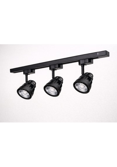 Modern 3 Lü Ray Spot Aydınlatma Seti 33w Monofaze Ray Uyumlu Ayarlanabilir Spot Led Günışığı 3200k Siyah