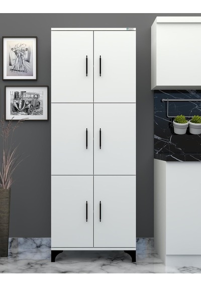 Tr % 100 Mdflam Çok Amaçlı Kiler,balkon,banyo 6 Kapaklı Dolap Genişlk71cm Diğer