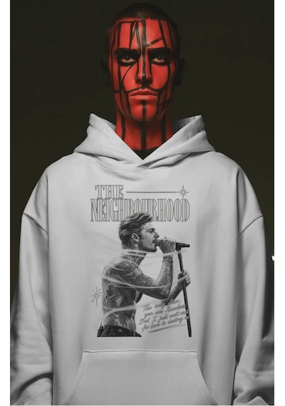 Sevbano The Neighbourhood Rock Metal Müzik Grubu Ön Baskılı Unisex Oversi beyaz Sevbano The Neighbourhood Rock Metal Müzik Grubu Ön Baskılı Unisex Oversi beyaz