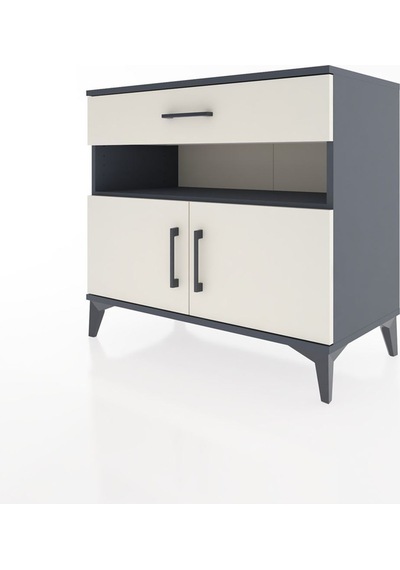 Hyperion Şifonyer 2 Raflı Tek Çekmeceli 2 Kapaklı 88x44x80 Antrasit-aytaşı Antrasit Hyperion Şifonyer 2 Raflı Tek Çekmeceli 2 Kapaklı 88x44x80 Antrasit-aytaşı Antrasit