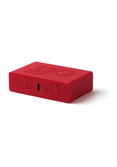 Lexon Flip Mini Şarj Edilebilir Alarm Saat Açık Kırmızı