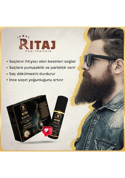 Ritaj 21 Çeşit Doğal Yağ Karışımlı Saç & Sakal Bakım Yağı 100 ML