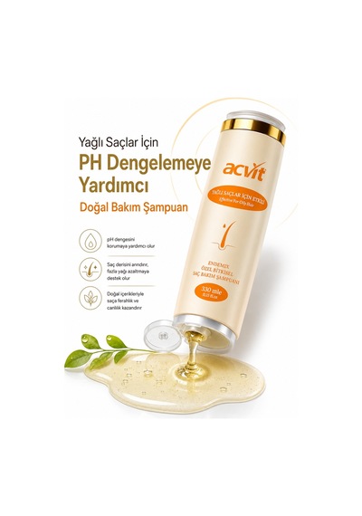 Yağlı Saçlar Için Ph Dengelemeye Yardımcı Doğal Bakım Şampuanı