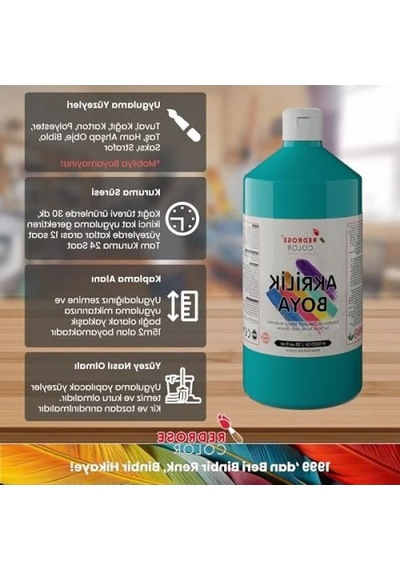 1000 Gr Turkuaz Akrilik Boya - Dayanıklı Ve Kullanışlı 0.2 L