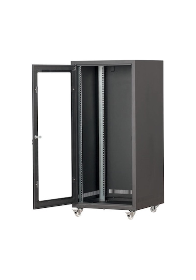 Setrack 32U 19'' 600x600 Tekerlekli Camlı Rack Kabinet