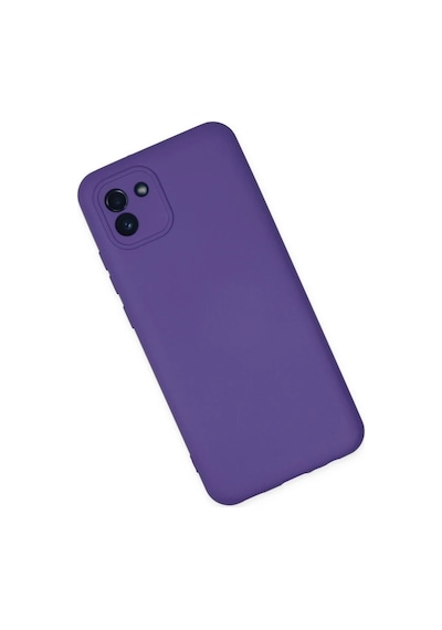 Galaxy Uyumlu. A03 Kılıf Nano İçi Kadife Silikon - Mor