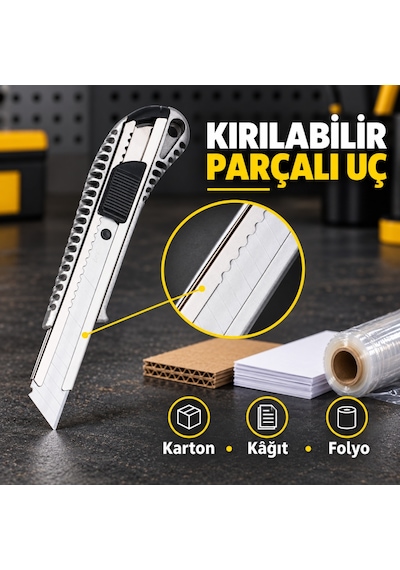 Sgs Profesyonel Alüminyum Maket Bıçağı 3 Adetli Ekonomik Paket