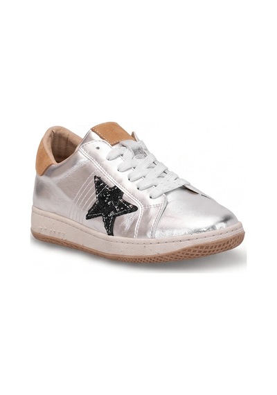 Beety 26bk248.777 Kadın Hakiki Deri Klasik Sneaker Gümüş