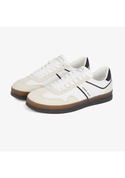 Tommy Hilfiger The Greenwich Leather Erkek Beyaz Sneaker 026 Em0em01524 Siyah