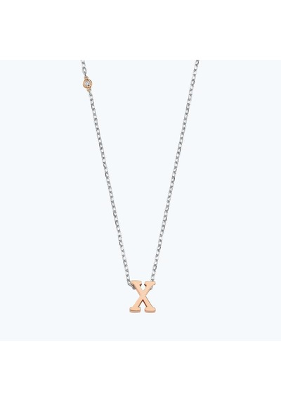 Altınbaş Silver Pırlantalı X Harfi Kolye Int238x-925-1