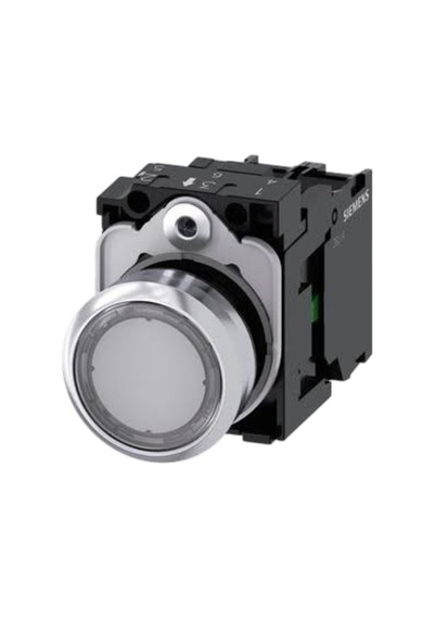 Siemens 3su1156-0ab70-1ba0 - 22mm Metal 230vac Renksiz Yay Dönüşlü Buton