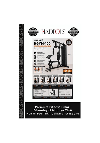 Premium Fitness Cihazı Düzenleyici Mobilya Türü Hgym-100 Tekli Çalışma İstasyonu