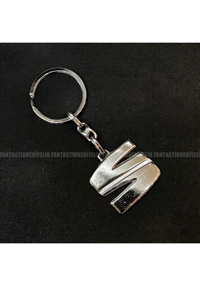 Seat Uyumlu Model 3D Gümüş Renk Araba Otomobil Logo Anahtarlık