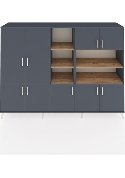 Hyperion Dolap 14 Raflı 9 Kapaklı 220x44x163 Antrasit-antrasit/ça Antrasit-antrasit/çam Hyperion Dolap 14 Raflı 9 Kapaklı 220x44x163 Antrasit-antrasit/ça Antrasit-antrasit/çam