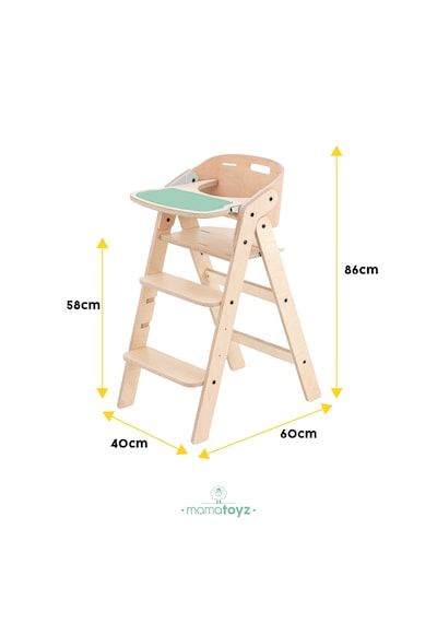 Mamatoyz Mychair All İn One Natural Versiyonu Doğal Ahşap Mama Sandalyesi