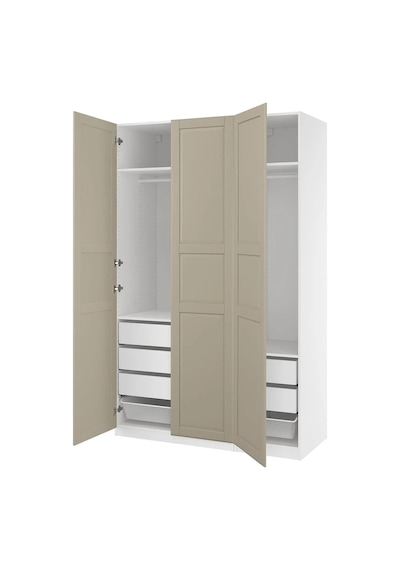 Ikea Çok Renkli Sağlam Kapaklı Gardırop 150x60x236 Cm