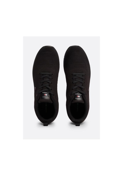 Tommy Hilfiger Erkek Siyah Sneaker Corporate Knıt Rıb Runner Fm0fm02838-7730 Bds