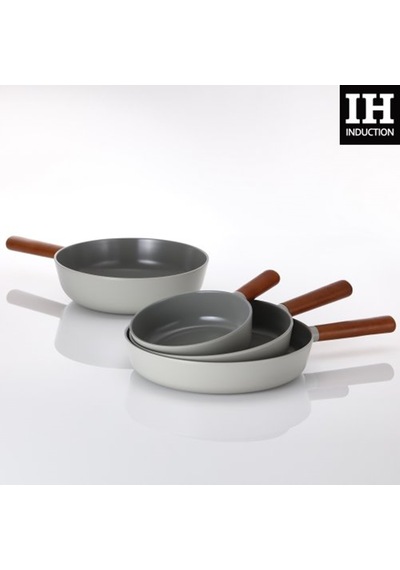 Neoflam Fika Gri Alüminyum Döküm Gaz ve İndüksiyonlu Wok Tava