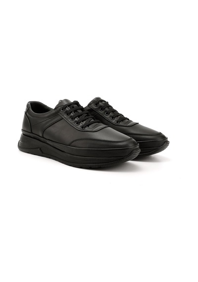 Gönderi(R) Erkek Kömür Bağcıklı Hakiki Deri Comfort Sneaker Ddma80442139 Siyah